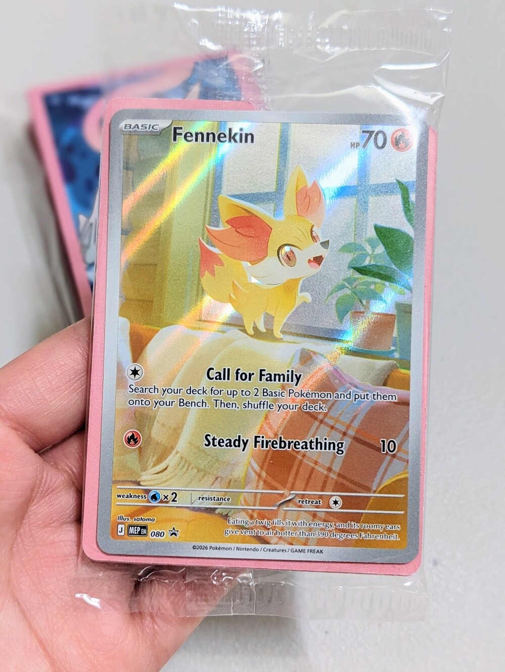 Pokemon Fenniken Promo Card - Chaos Rising  Pokemon Card Holo + 65 Card Sleeves
